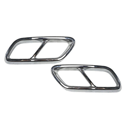 Chrome Rear Exhaust Muffler Tail Pipe Cover Trim for Mercedes C-Class (2022-2023)