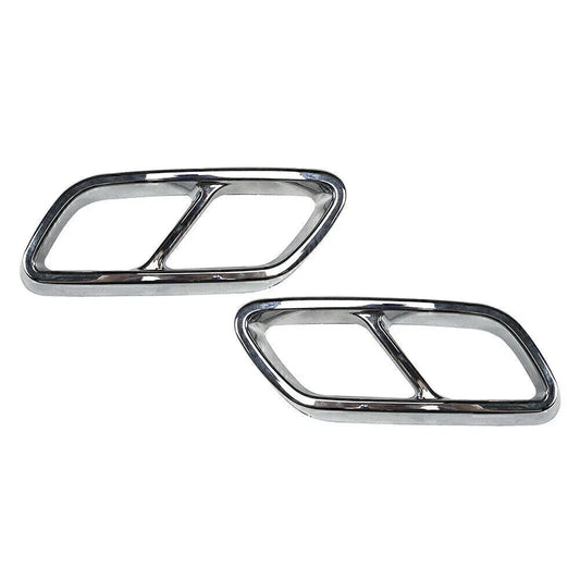 Chrome Rear Exhaust Muffler Tail Pipe Cover Trim for Mercedes C-Class (2022-2023)