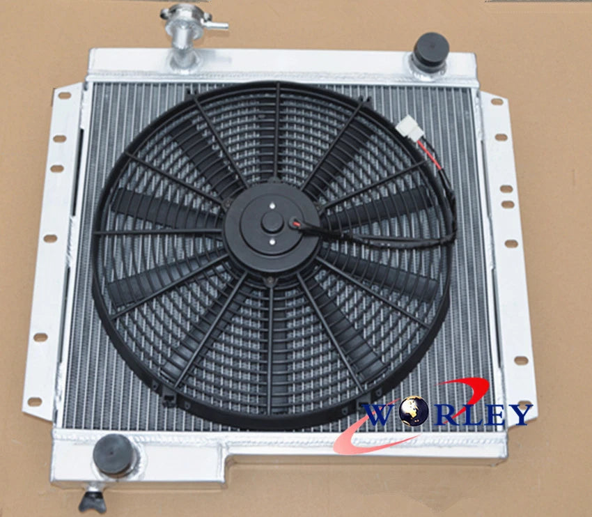 62mm Aluminum Radiator with Shroud and Fan for Toyota Land Cruiser BJ40 BJ42 HJ45 (1975–1984)