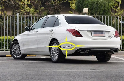 Chrome Rear Bumper Trim for Mercedes C-Class W205 (2015–2018)