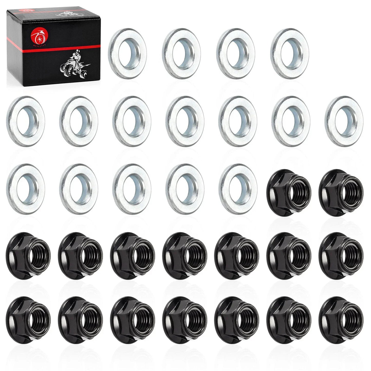 Wheel Lug Nut w/ Washer Kit for Yamaha Banshee Warrior 350 (1995–2006)