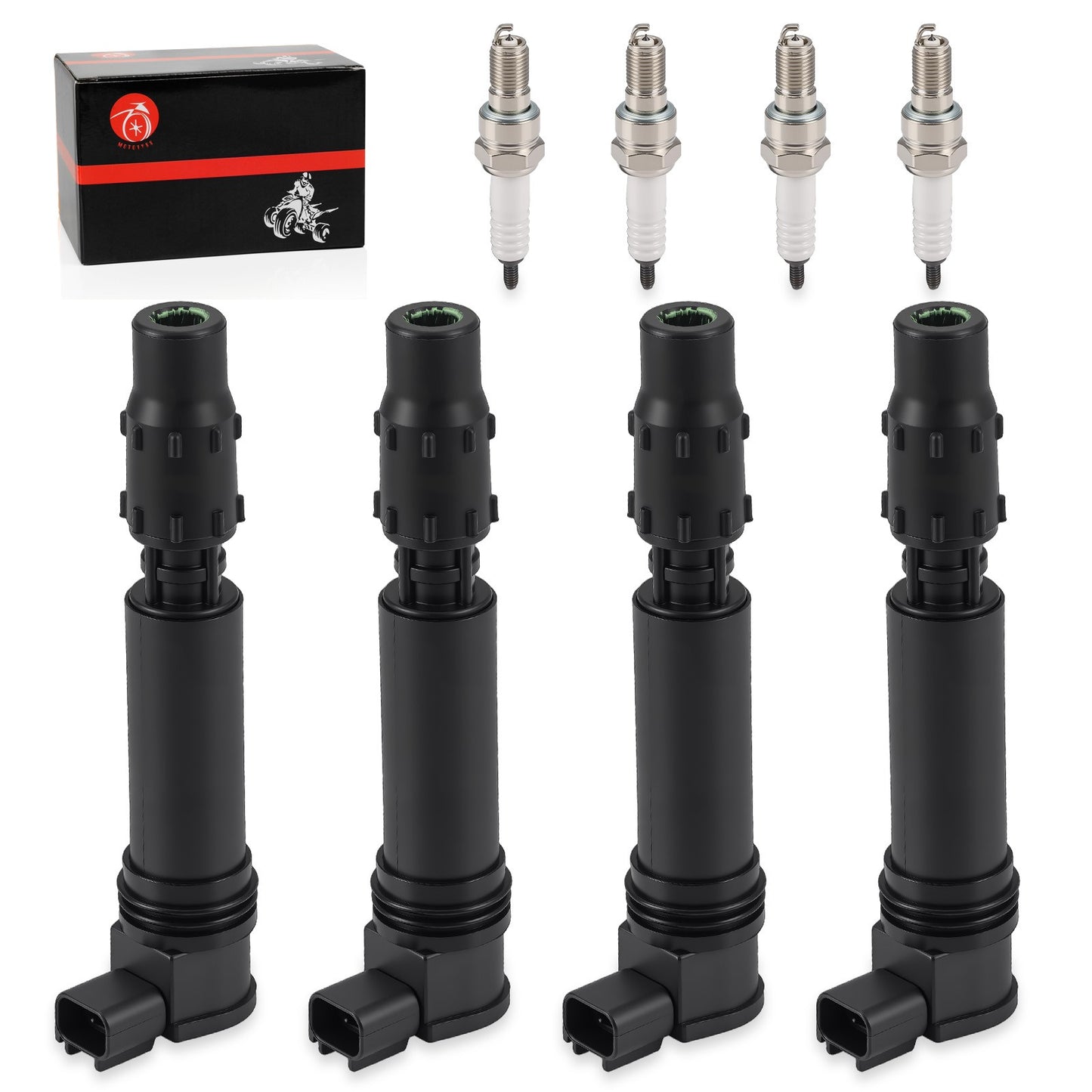 Set of 4 Ignition Coils & Iridium Spark Plugs for Honda CBR1000RR (2004–2007)