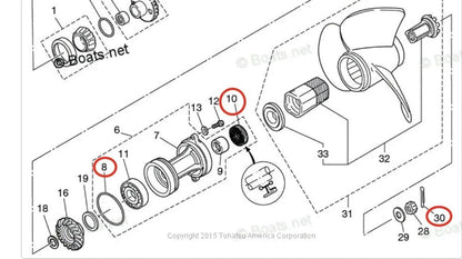 Lower Unit Oil Seal for Tohatsu M70C MD75C2 M80A M90A MD115A (1990–2023)