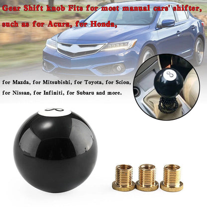 Shift Knob for Universal No.8 Billiard Ball with 3 Adapters