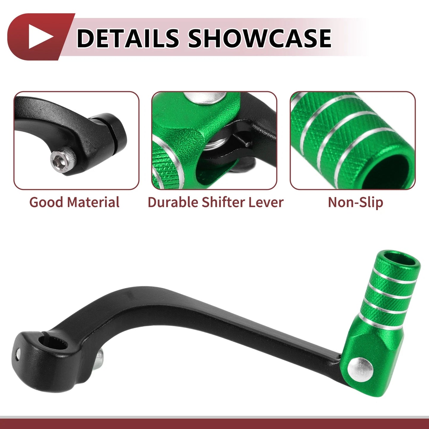 Folding Gear Shifter Lever for Honda CRF110F (2013–2018) Black Green