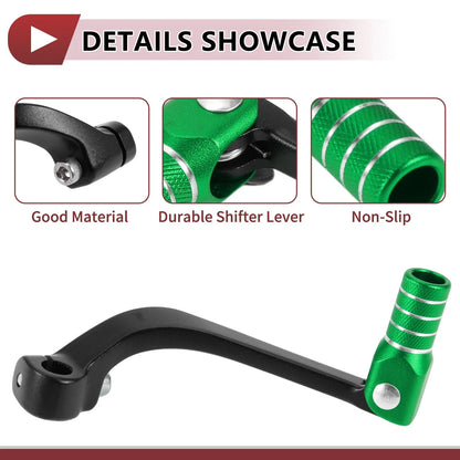 Folding Gear Shifter Lever for Honda CRF110F (2013–2018) Black Green