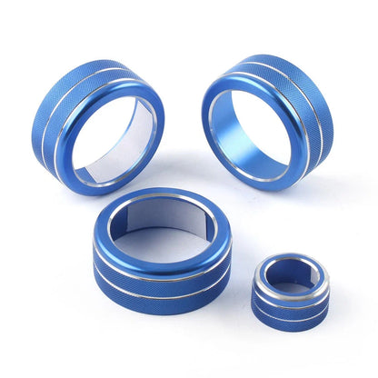 AC Climate Control Knob Ring Cover for Honda Civic 2022-2023 Blue 4 pcs
