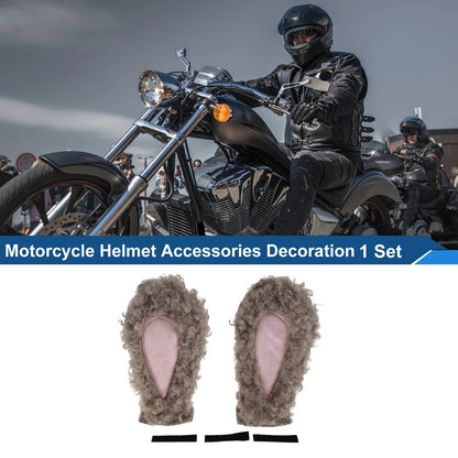 Plush Sticker Set for Motorcycle Helmet Accessories