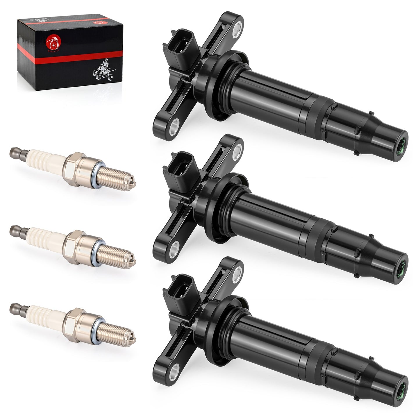 3X Ignition Coils & 3X Spark Plugs for Yamaha YXZ1000R (2016–2024)