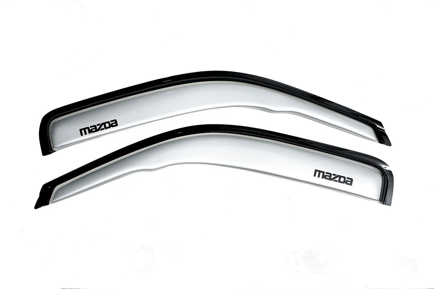 Silver Visor Shield Deflector Weather Guard for Mazda BT-50 (2006-2011)