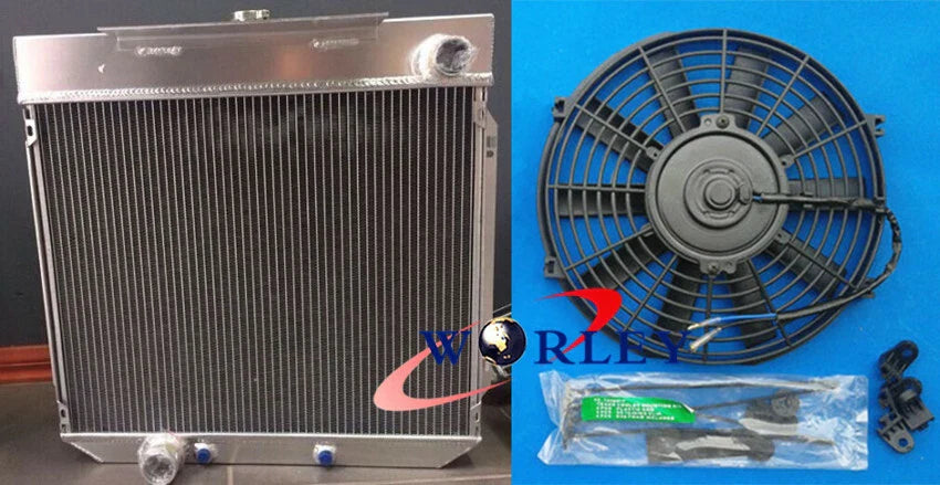 Aluminum Radiator + Fan for Ford Falcon XA XB XC Fairlane ZF ZG 6 Cyl (1972-1977)