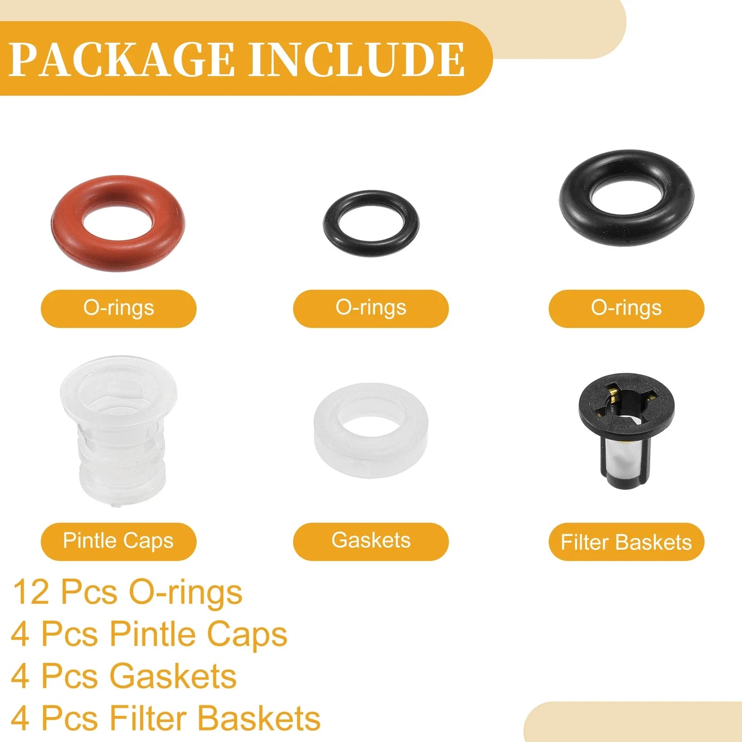 Fuel Injector Seal O Ring 4 x Sets for Honda Civic (2011)