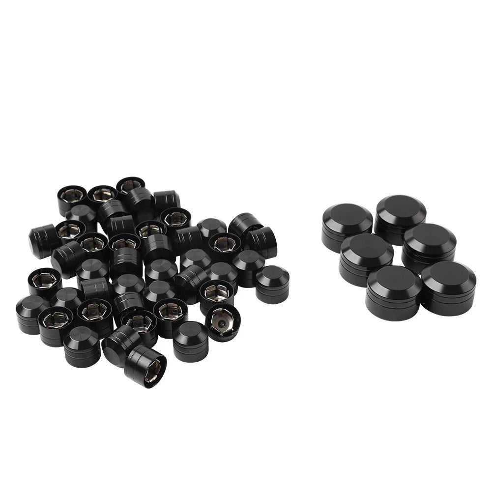 52X Engine Topper Bolts Cover Screw Cap Black for Harley Twin Cam Dyna (2000–2017)