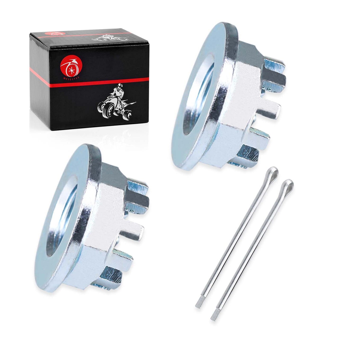 Set of 2 Rear Axle Castle Nuts for Honda Rancher 420 (2007–2021)