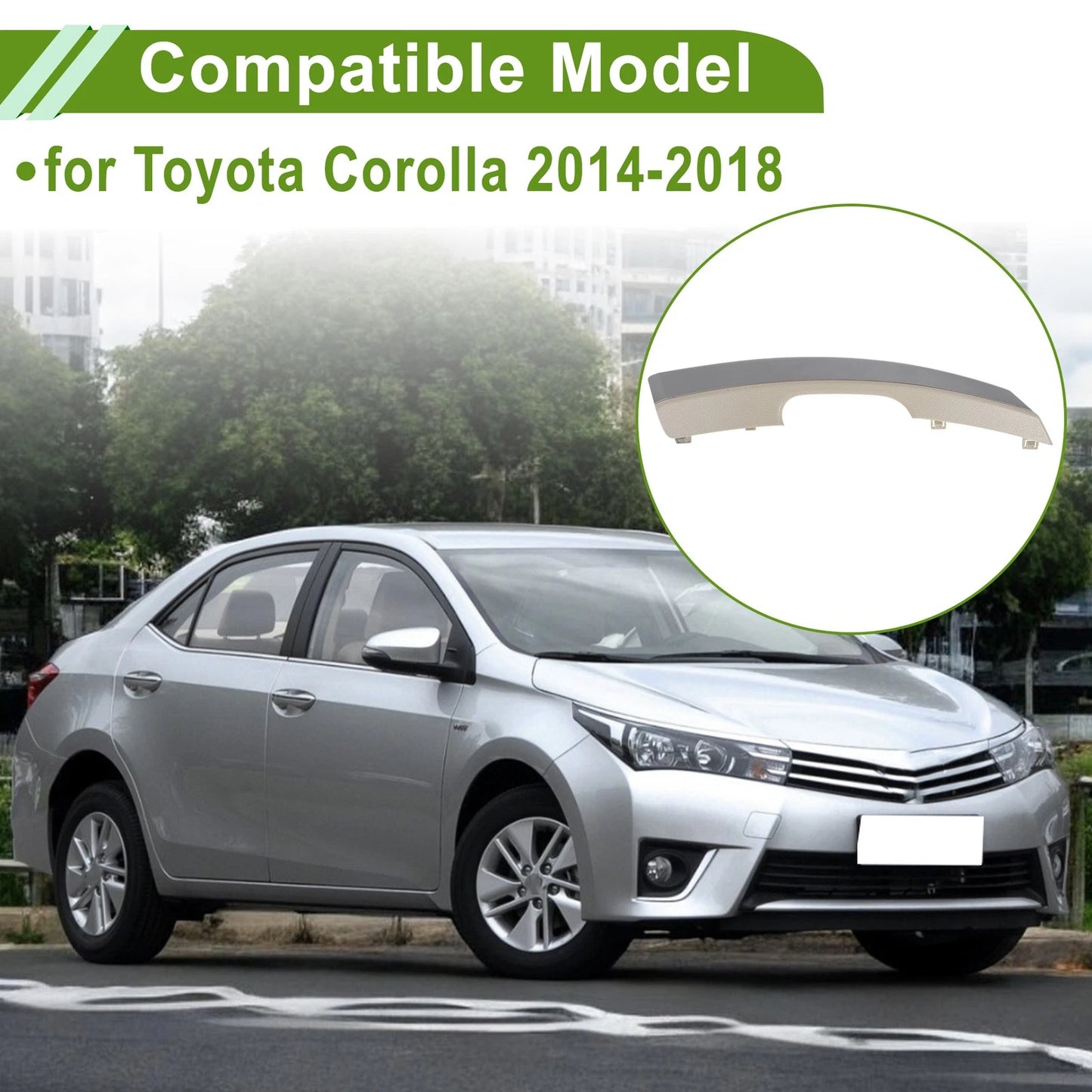 Door Panel Handle Pull Trim Cover for Toyota Corolla (2014–2018) No. 7464602430