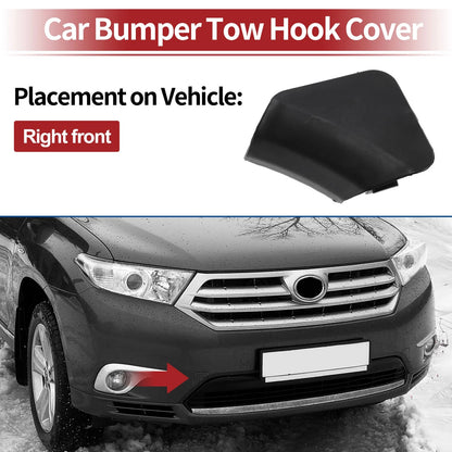 Tow Hook Cover Cap for Toyota Highlander (No. 521270E070) (2014–2019) Black
