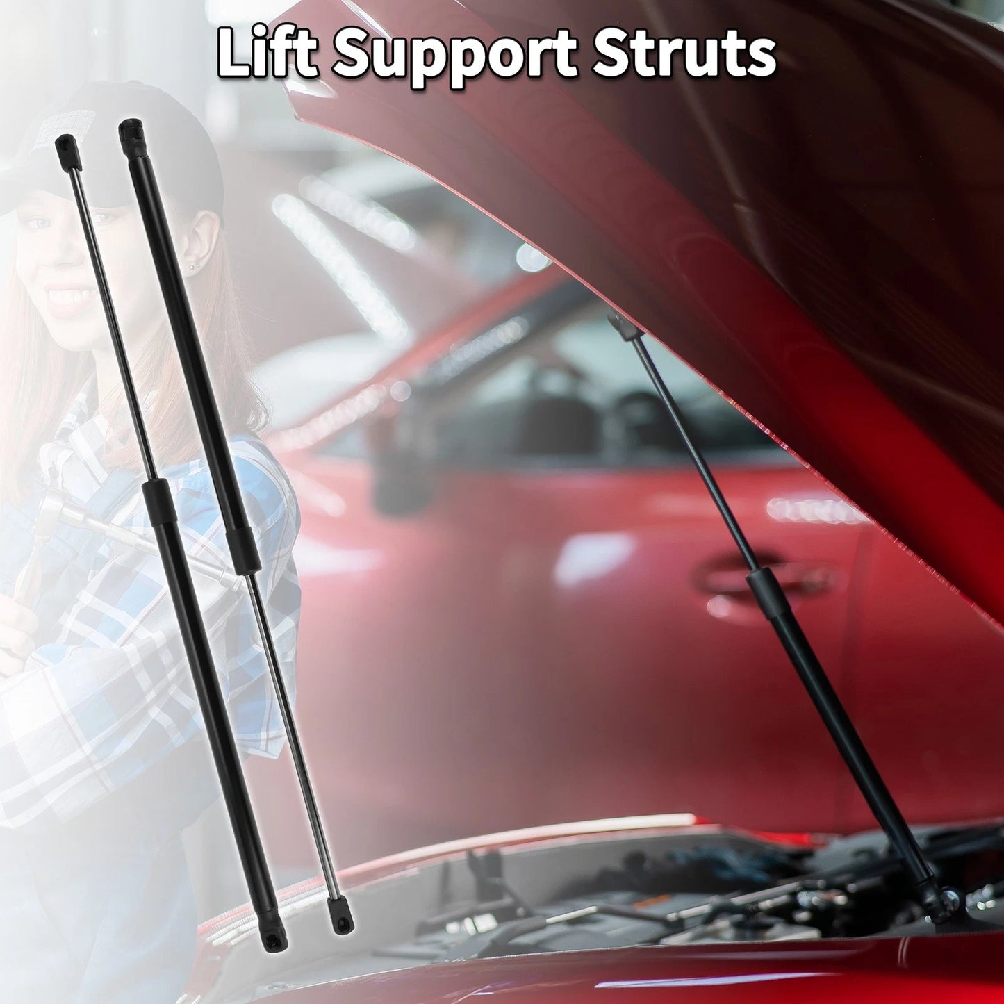 Front Hood Lift Supports Struts for Ford F-250/F-350/F-450/F-550 (1999–2023)