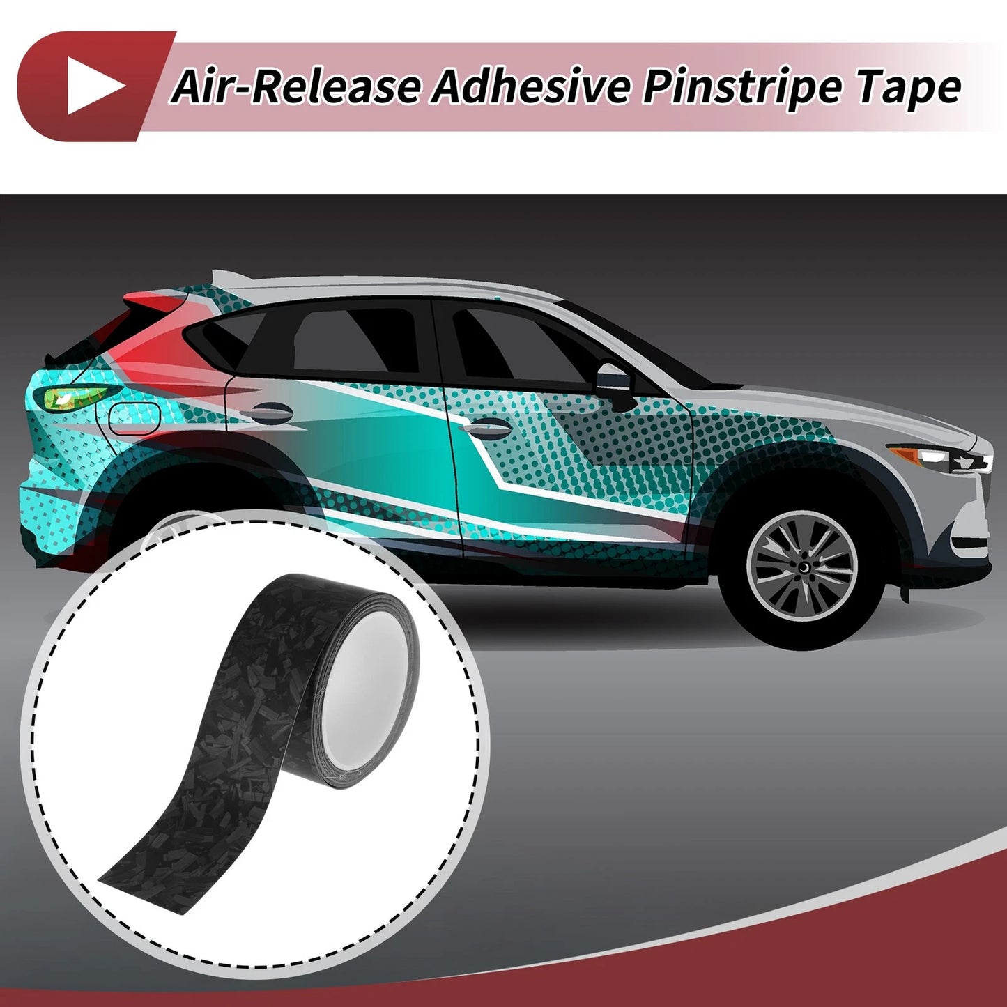 Pinstripe Tape 30mm for Car Motorcycle Boat Matte Black (Universal)