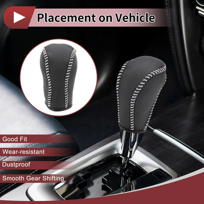 1 Pc Gear Shift Knob Cover for Mazda CX-5 (2013–2014) Black Beige