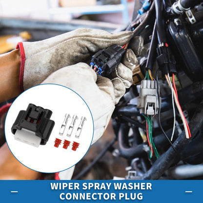 Set of 1 Wiper Spray Washer Connector Plug for Toyota Lexus (No. 9098010981)