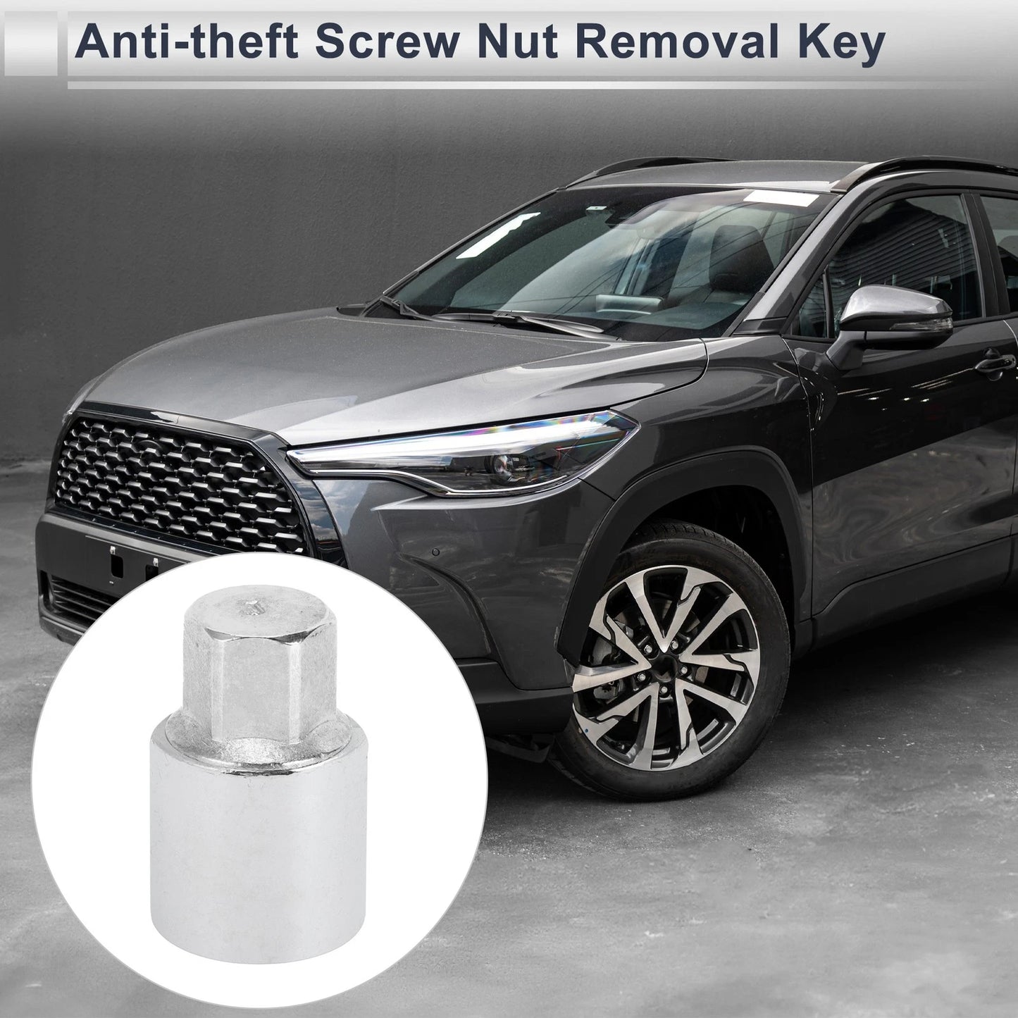 Type J Wheel Lock Lugnut Antitheft Screw Nut Removal Key Socket for Toyota