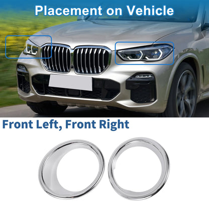2X Headlight Trim Bezel for BMW X5 (2014–2018)