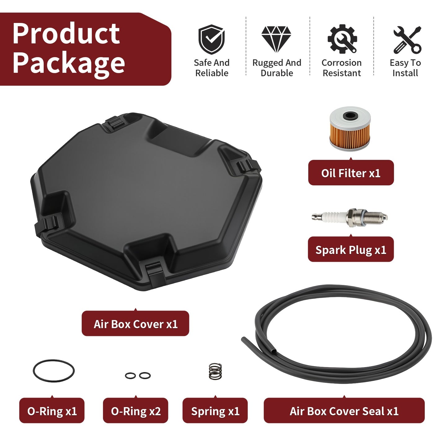 Air Box Lid Cover Cap & Seal for Honda Fourtrax 300 TRX300 (1988–2000)