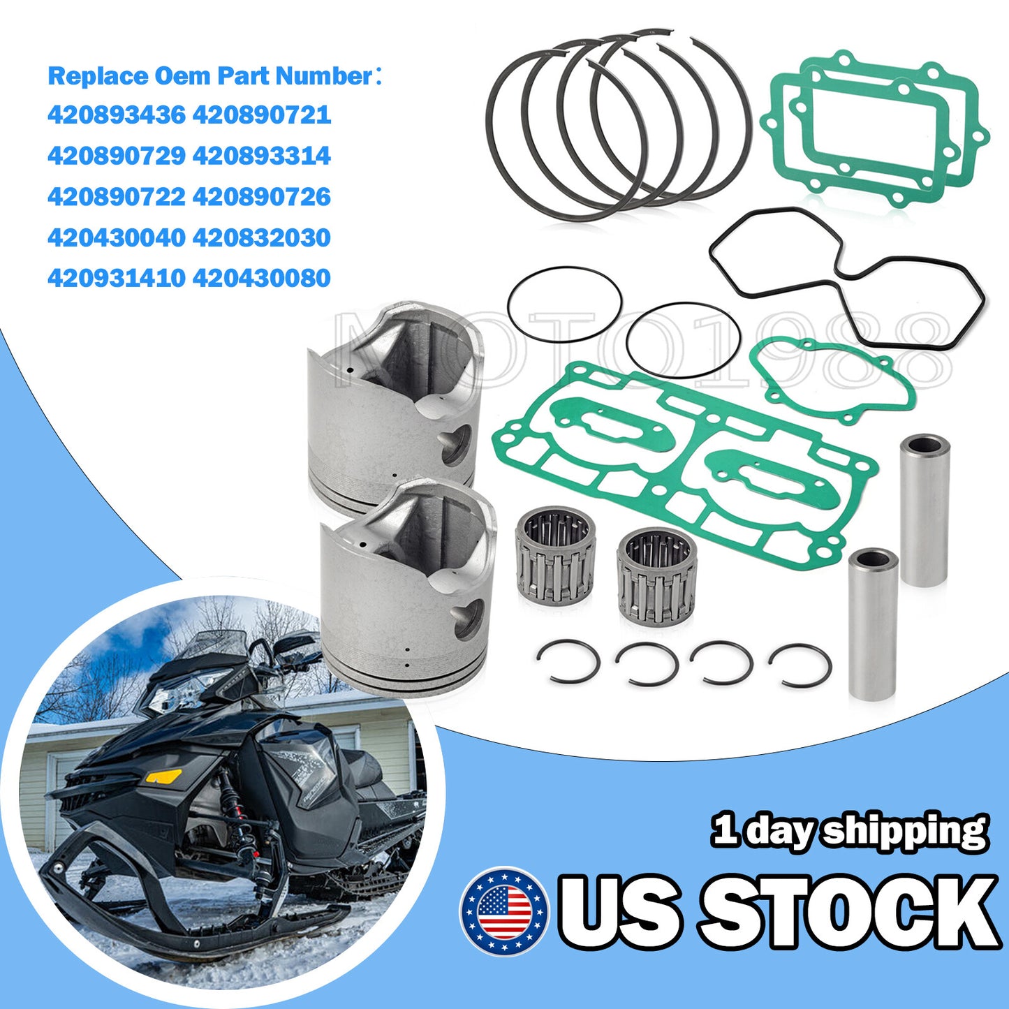 82mm Piston Ring Gasket for Ski-Doo MXZ Adrenaline 800R (2008–2012)