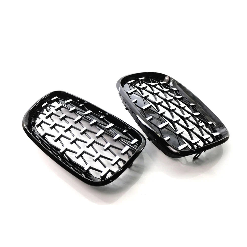 Black & Chrome Front Bumper Kidney Grille for BMW X5 E70, X6 E71 (2007-2013)