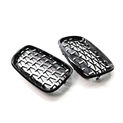 Black & Chrome Front Bumper Kidney Grille for BMW X5 E70, X6 E71 (2007-2013)