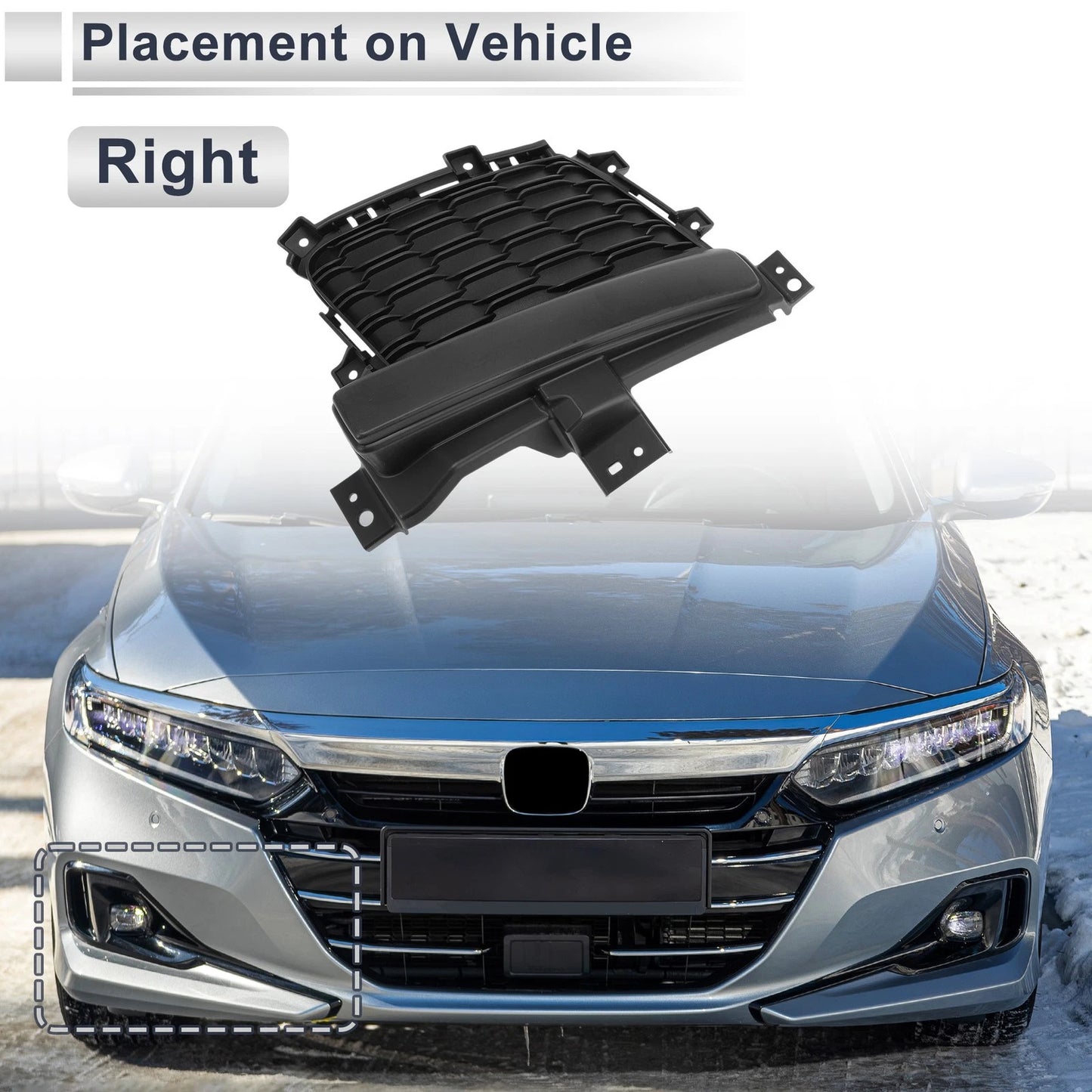 1 Pc Front Right Fog Light Grill for Jeep Grand Cherokee (2011-2021)