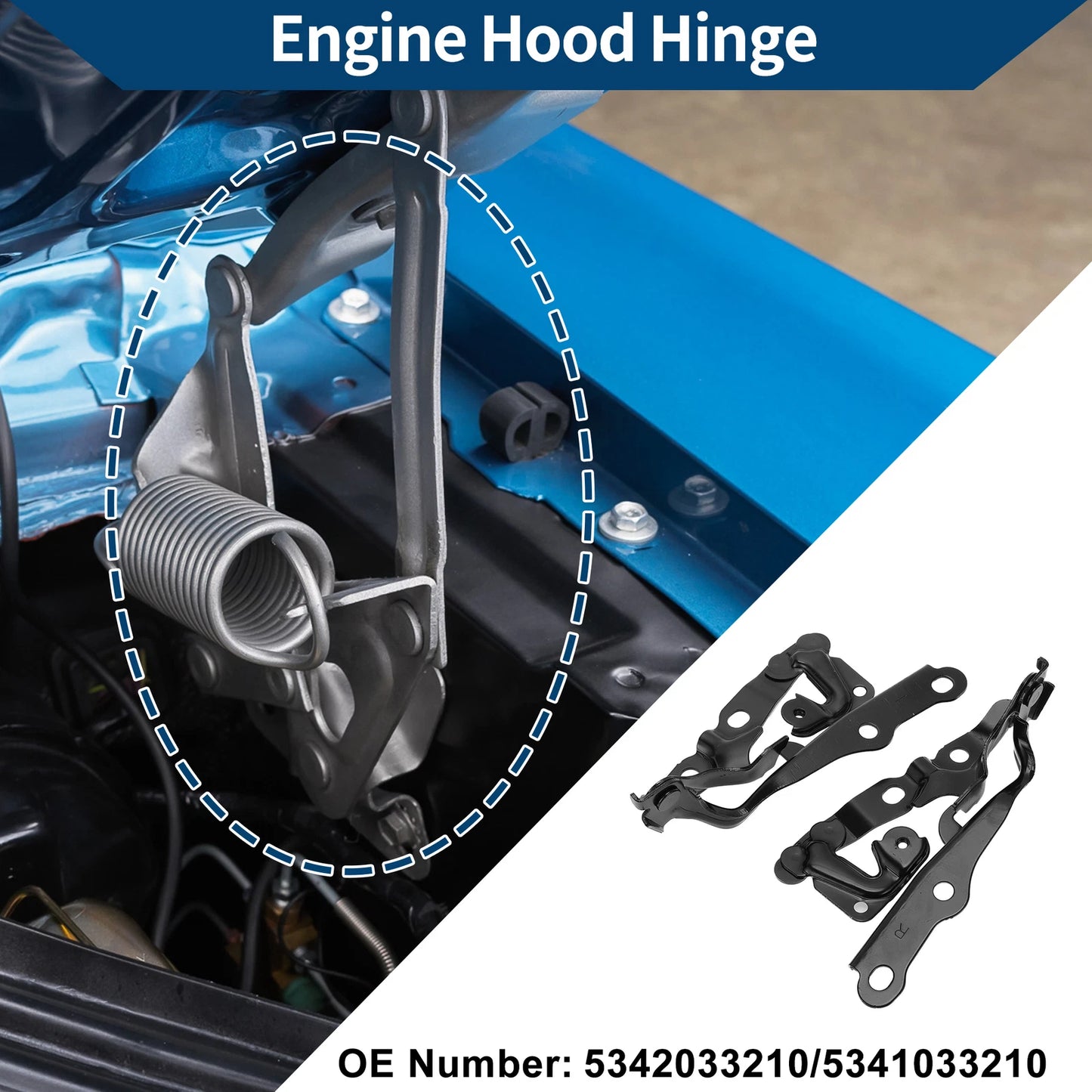 Hood Hinges for Lexus ES350 (2007–2012) 5342033210 1 Pair