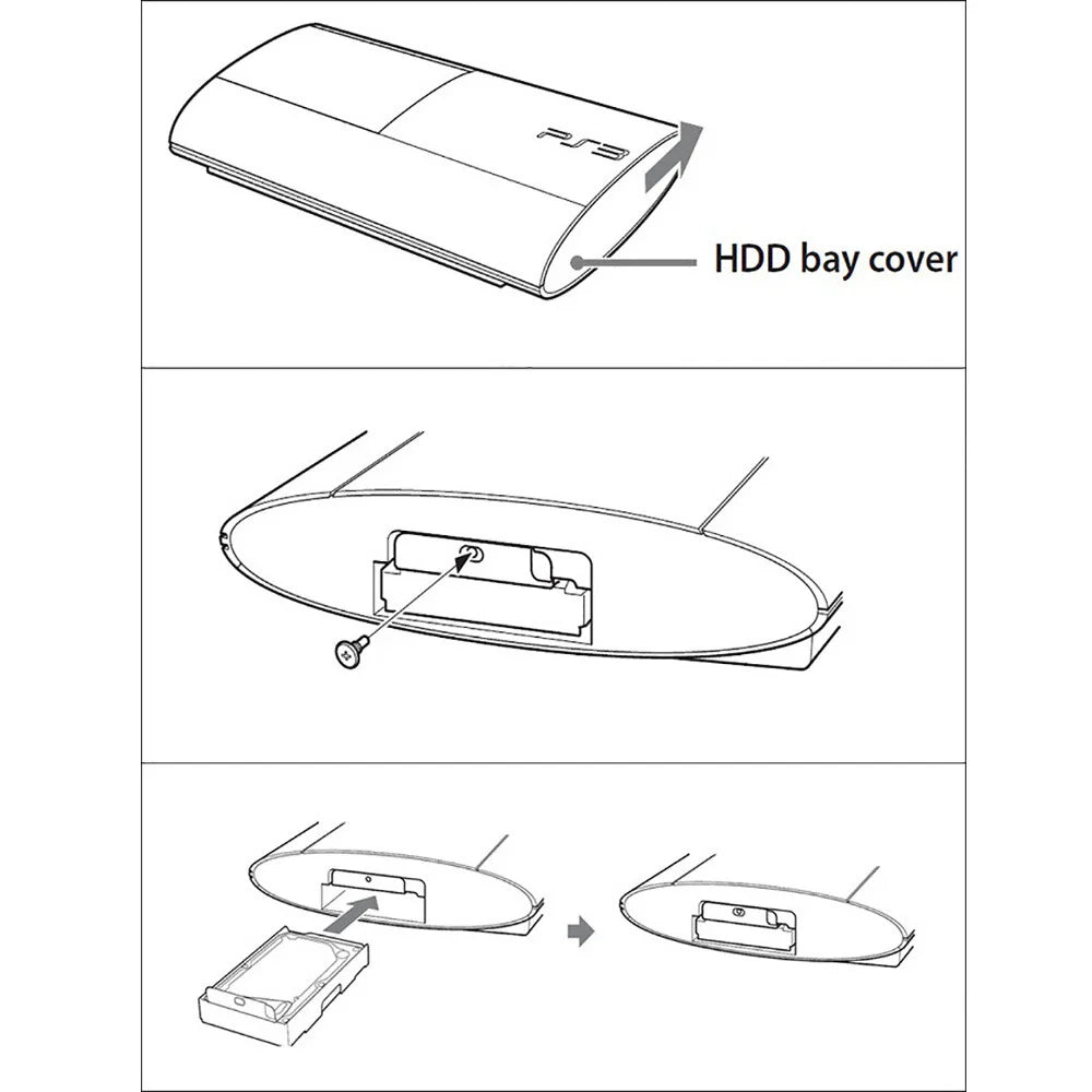 Super Slim HDD Mounting Bracket with Screws for PS3 Slim (2009-2016)