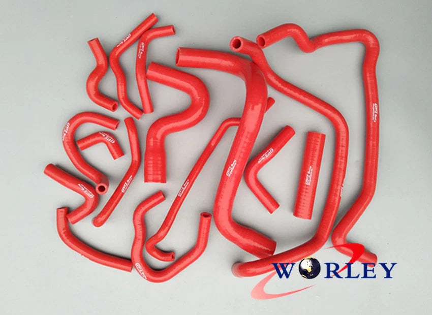 Red Silicone Coolant Hose for Nissan Pulsar N15 GA16DE 1.6L (1995-2000)
