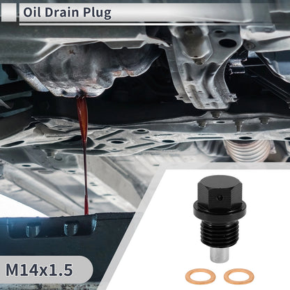 Set of 1 M14x1.5 Engine Oil Drain Plug with Gasket for Car Motorcycle Boat