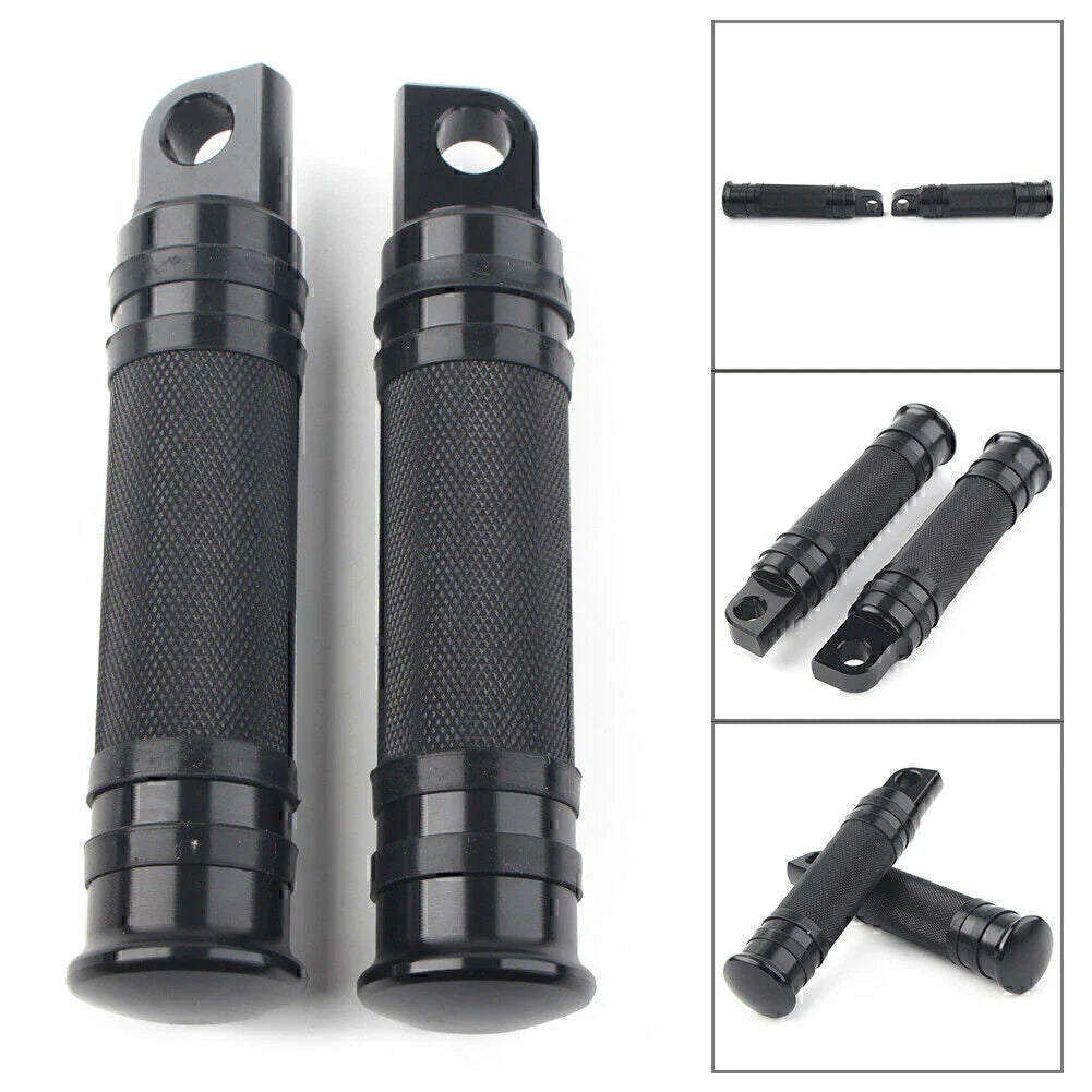 Black Aluminum Foot Pegs for Harley Motorcycle (Fits Various Models)