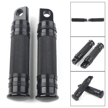 Black Aluminum Foot Pegs for Harley Motorcycle (Fits Various Models)