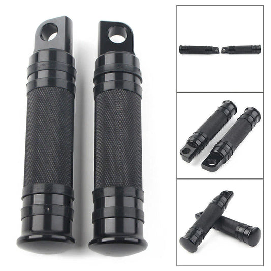 Black Aluminum Foot Pegs for Harley Motorcycle (Fits Various Models)