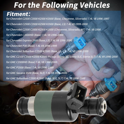 1 Pc Fuel Injector No.17113221 for Chevrolet C2500 C3500 K2500 K3500 (1990–1999)