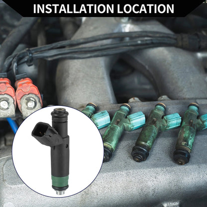 Fuel Injector No. 53032704AB for Dodge Ram 1500 (2004–2007) 4.7L Black
