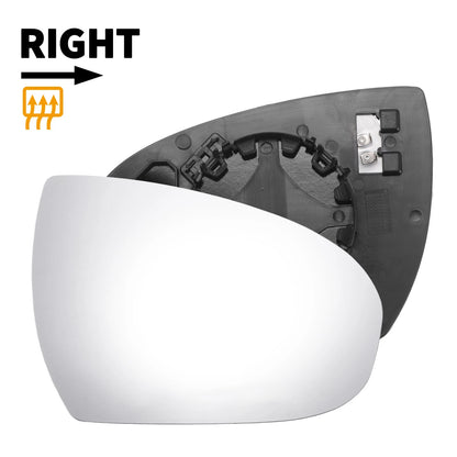 Right Side Heated White Mirror Glass for Hyundai Tucson (2016–2019)