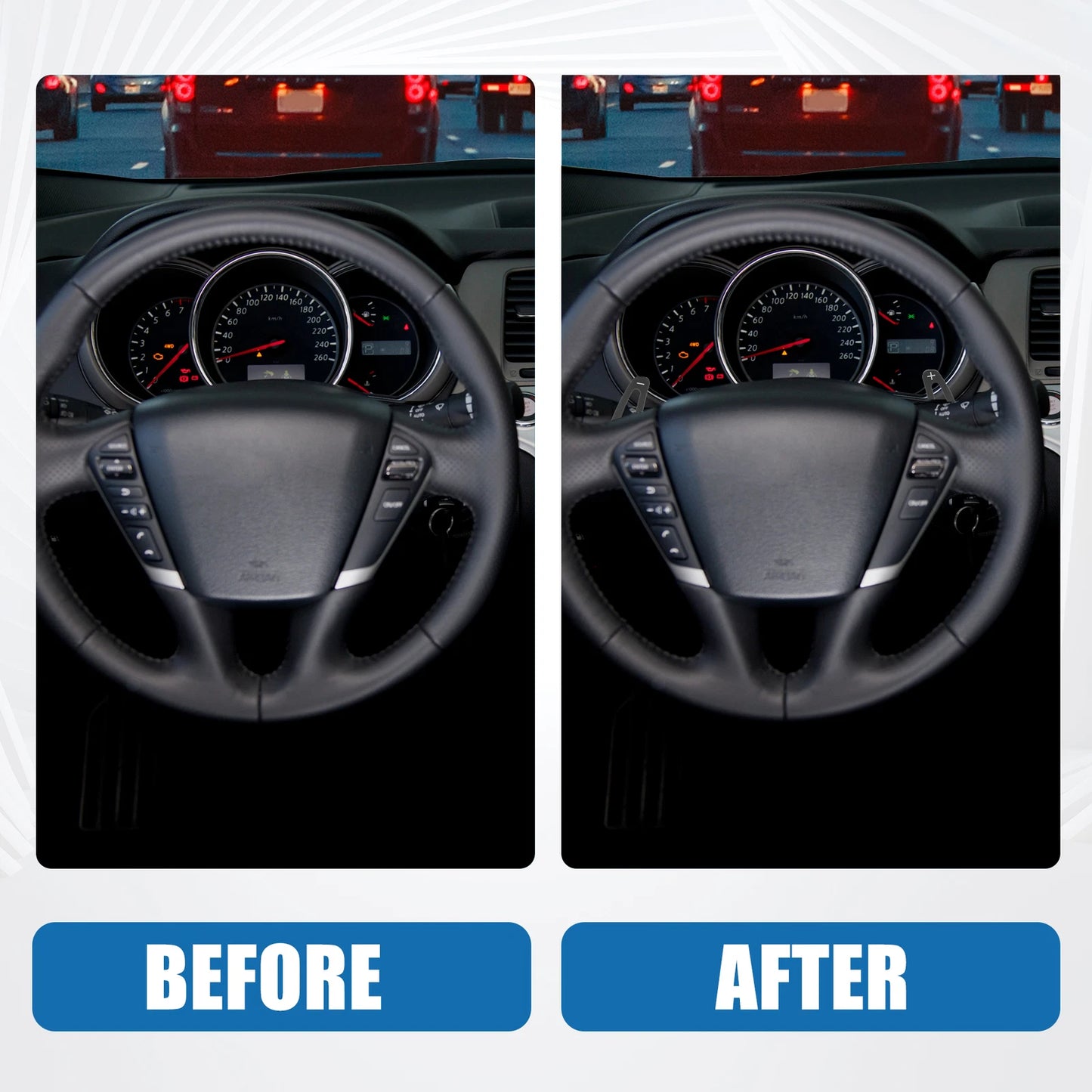 Set of 2 Steering Wheel Shift Paddle Covers for Porsche Cayenne (2011–2018)