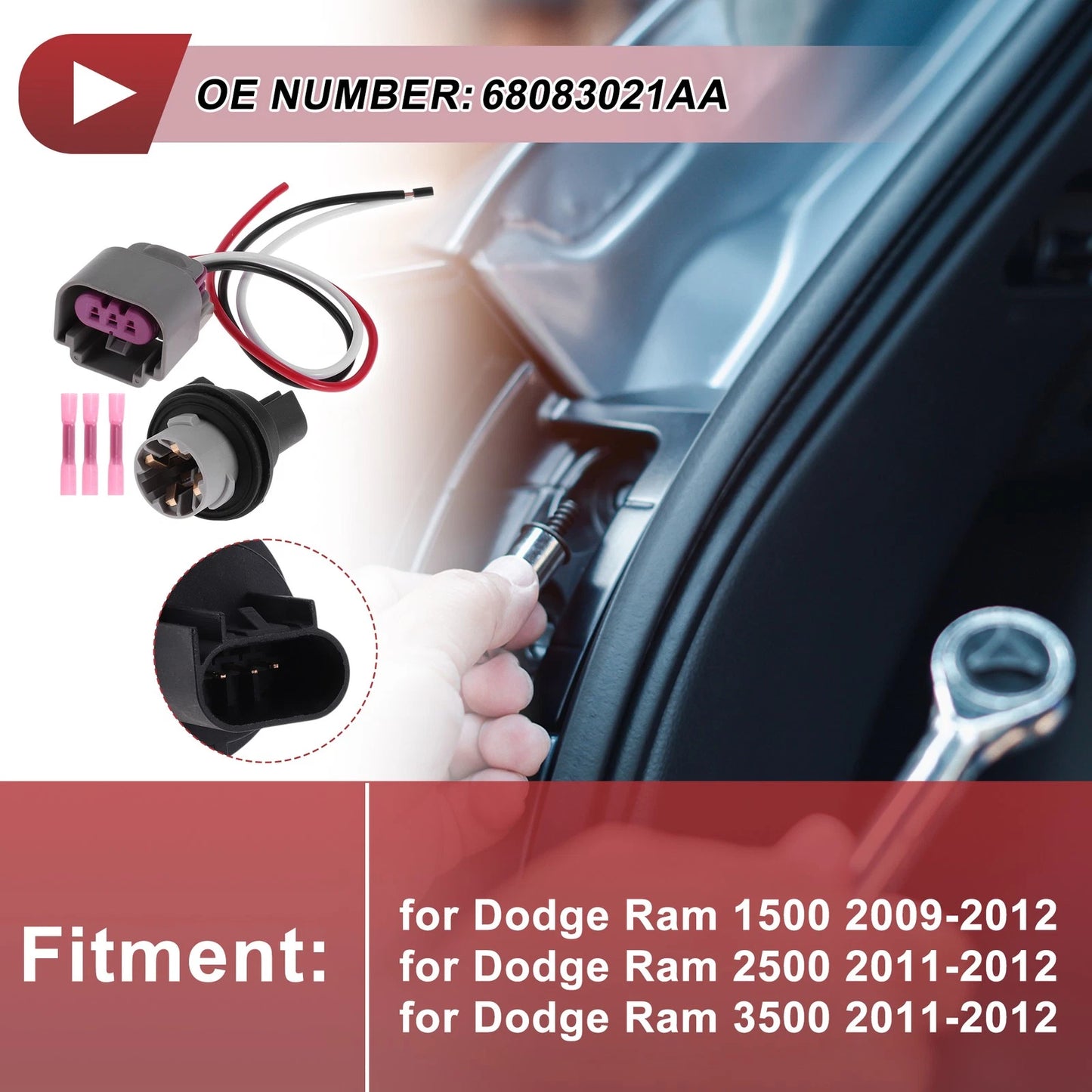 Turn Signal Light Socket Wiring for Dodge Ram 1500 (2009–2012) No. 68083021AA