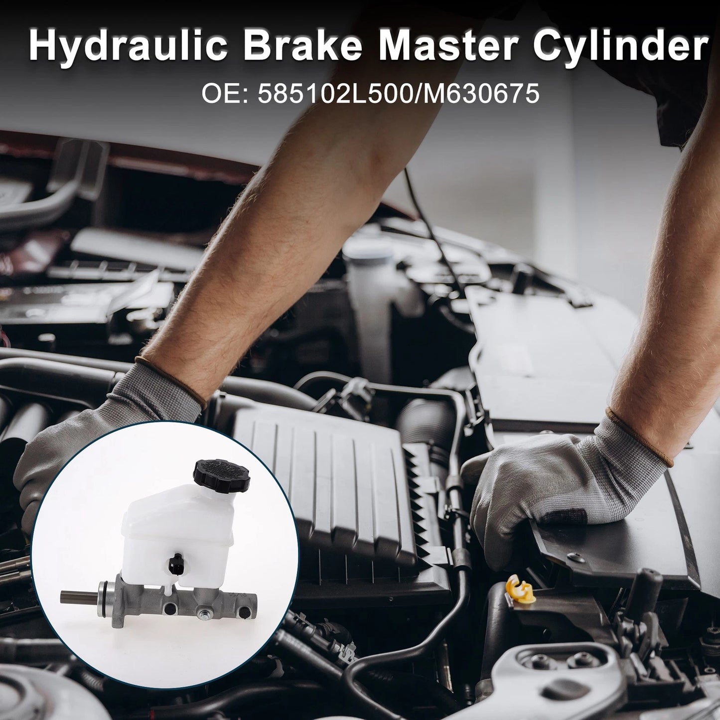 Brake Master Cylinder with Reservoir No. 585102L500/M630675 for Hyundai Elantra (2011–2016)