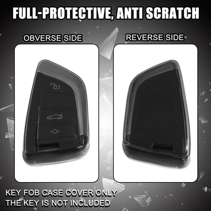 TPU Key Fob Remote Control Cover for BMW 1 2 3 5 6 Series (Translucent Black)