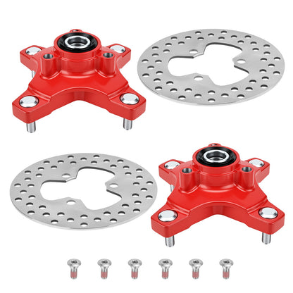 Front Wheel Hubs with Brake Discs for Honda Sportrax 400 TRX400EX (2002–2008)