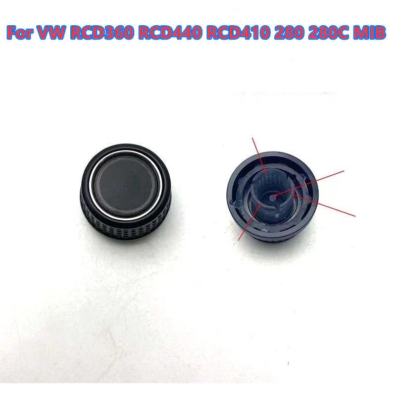 Left Right Radio Knob Button Turn Knob for VW RCD360 RCD440 RCD410 280 280C MIB