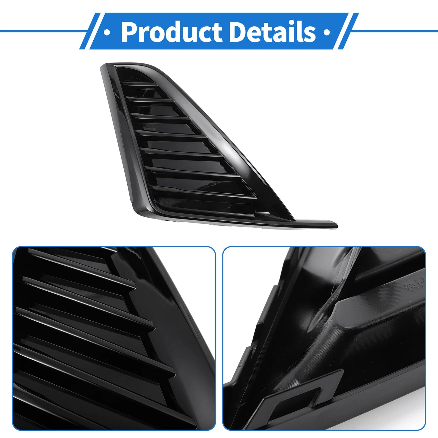 1 Pc Fog Light Grill for Cadillac CT5 (2020–2023) ABS Black