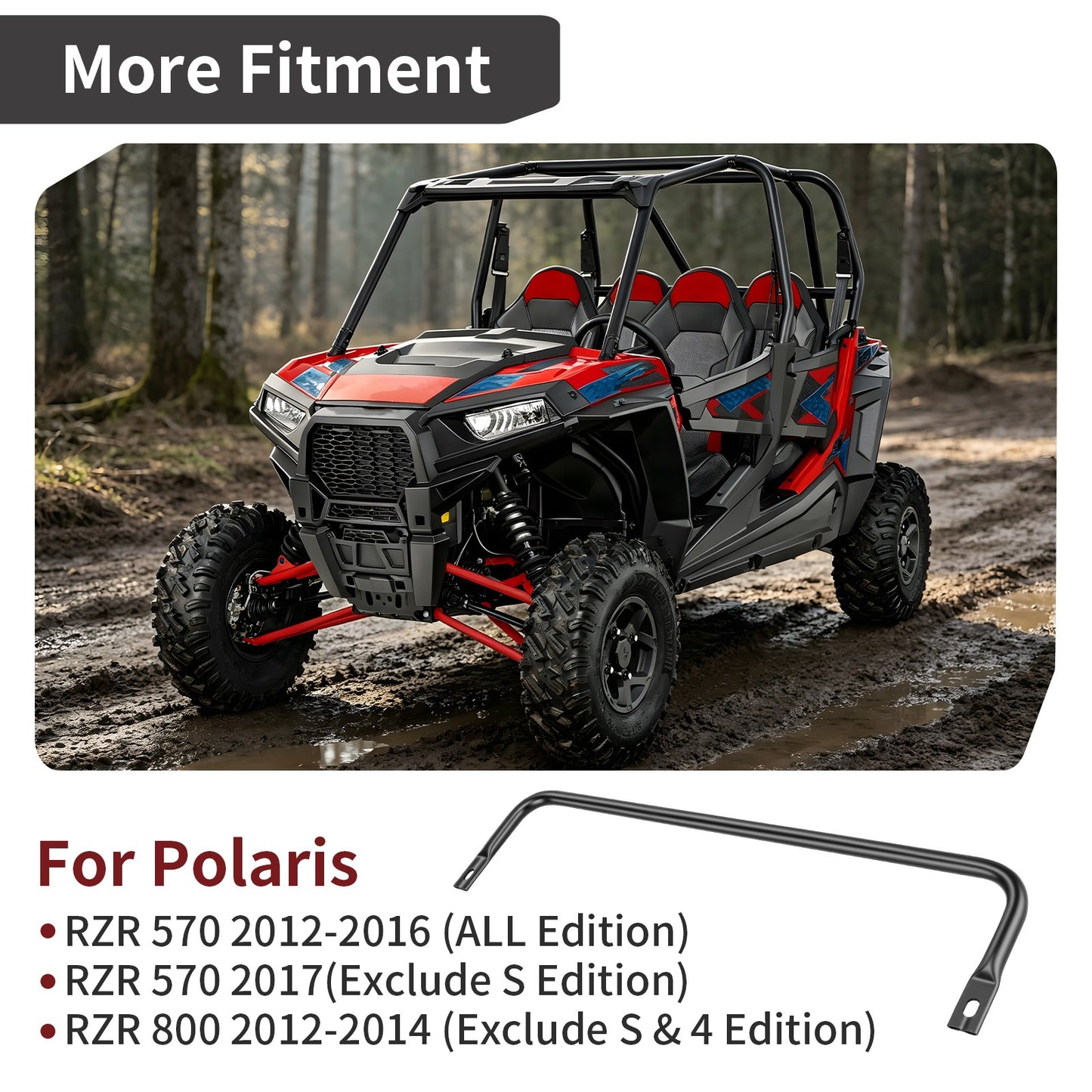Front Sway Bar for Polaris RZR 570 (2012–2017)