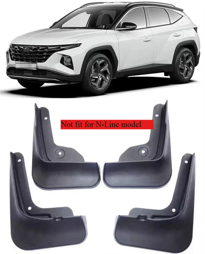 4PCS Front & Rear Splash Guards Mud Flaps for Hyundai Tucson (2022–2024)